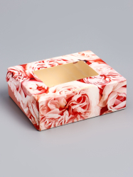 Изображение Коробка подарочная складная «Пионы» 10×8×3.5 см